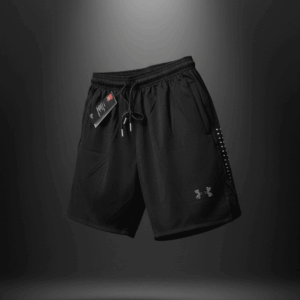 Pantaloneta UA Logo Negro y blanco